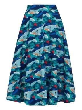 Emily & Fin Sandy Road Tripping Skirt Novelty Print Size UK 18